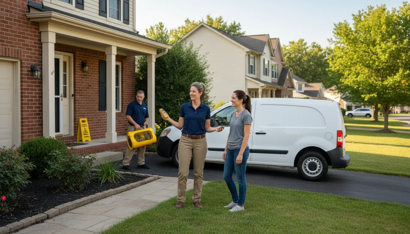 Residential water damage restoration in Mount Erie, IL